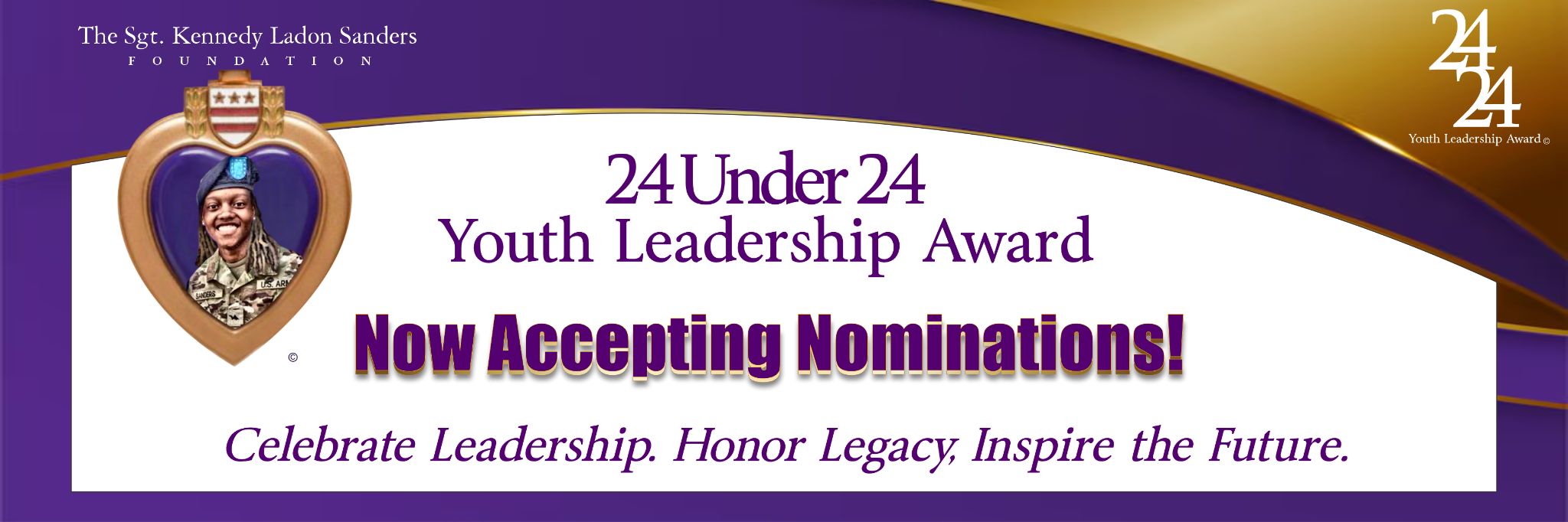 24 Under 24 Youth Leadership Award banner